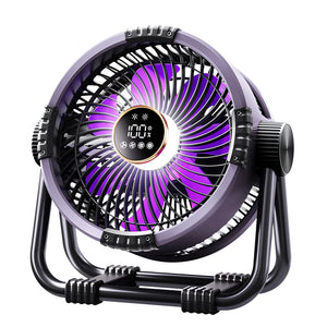 Wiederaufladbarer kabelloser Tischventilator mit LED-Anzeige
