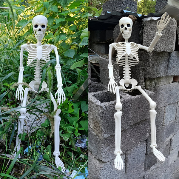 Geisterhaftes Skelett als Halloween-Dekoration für den Außenbereich