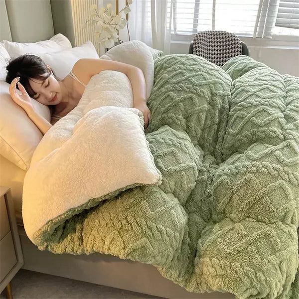 Wendbare Gewichtet Kuscheldecke mit Rautenmuster