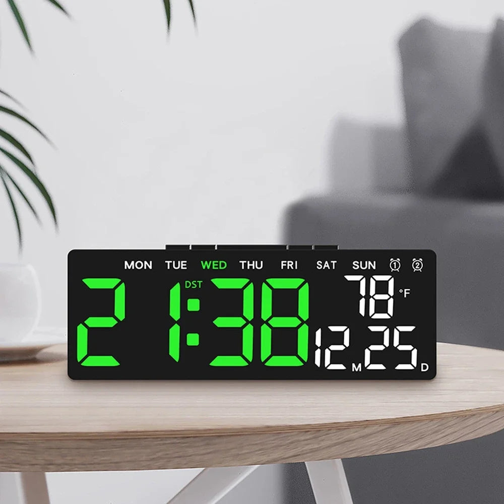 Digitaler LED-Wecker mit Temperatur- und Datumsanzeige
