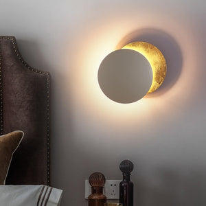 LED Wandleuchte Innen mit Drehbaren Goldenen Scheiben für Warmes Licht