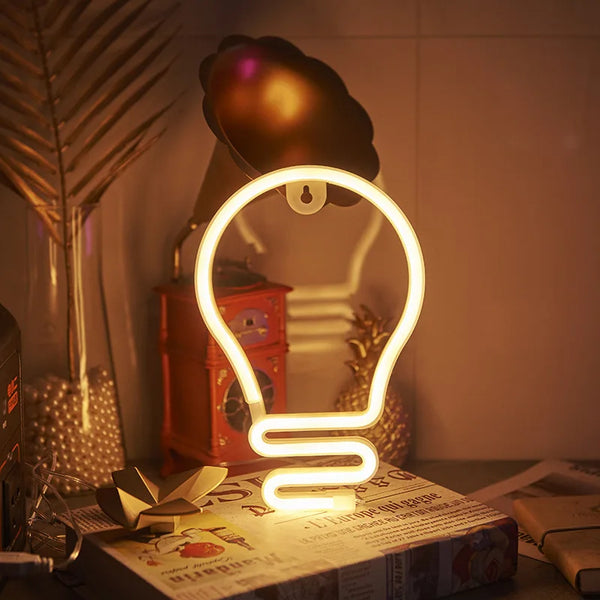 Moderne Neon-LED-Wandleuchte