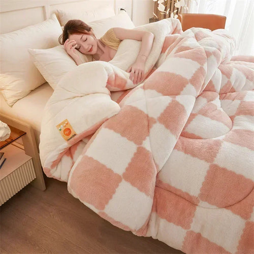 Kuschelige karierte Gewichtet Kuscheldecke