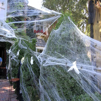 Mehrfarbige dehnbare Spinnennetze für Halloween-Dekoration