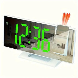 LED-Spiegelprojektionswecker mit drehbarem Projektor