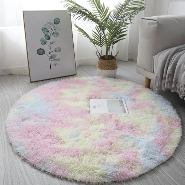 Weicher Plüsch-rundteppich Für Das Wohnzimmer
