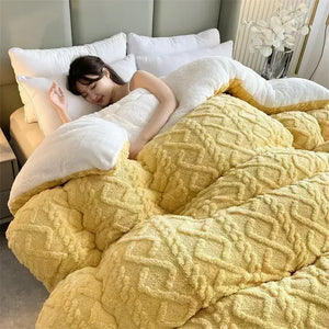 Wendbare Gewichtet Kuscheldecke mit Rautenmuster