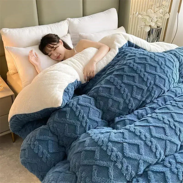 Wendbare Gewichtet Kuscheldecke mit Rautenmuster