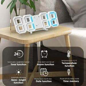 3D-LED-Wecker mit moderner Digitalanzeige