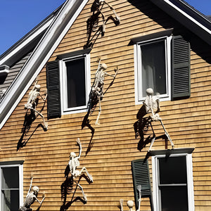 Geisterhaftes Skelett als Halloween-Dekoration für den Außenbereich