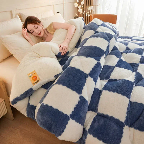 Kuschelige karierte Gewichtet Kuscheldecke