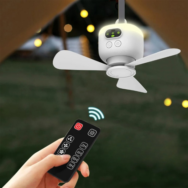 Moderner Deckenventilator mit Fernbedienung und LED-Anzeige