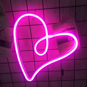 Moderne Neon-LED-Wandleuchte