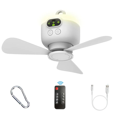Moderner Deckenventilator mit Fernbedienung und LED-Anzeige