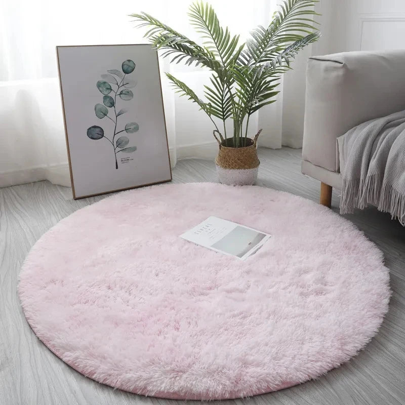 Weicher Plüsch-rundteppich Für Das Wohnzimmer