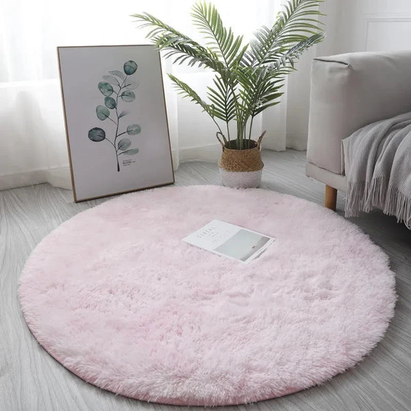 Weicher Plüsch-rundteppich Für Das Wohnzimmer