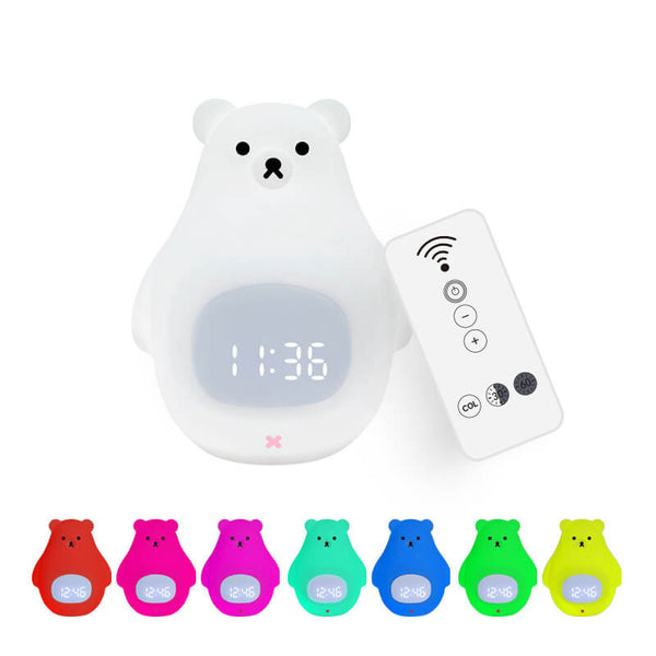 LED-Wecker mit Nachtlicht in Form eines Eisbären