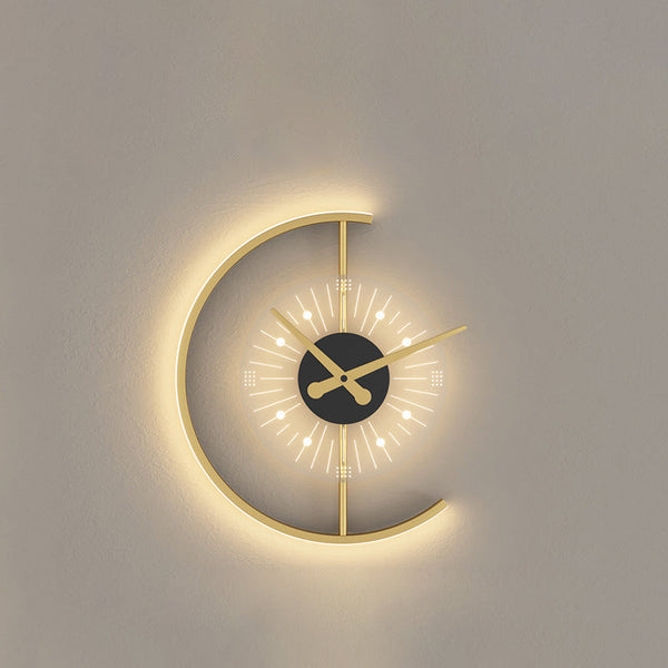 Moderne dekorative LED-Wanduhr mit rundem Zifferblatt