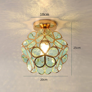 Deko Deckenlampe mit Glasblumen