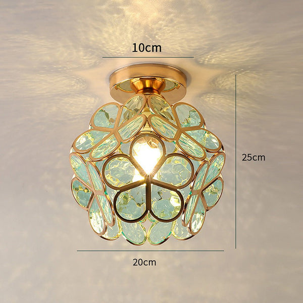 Deko Deckenlampe mit Glasblumen