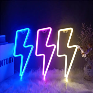 Blitz LED-Neonlicht für die Wand