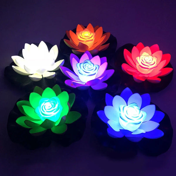 Moderne LED-Lotus-Schwimmleuchte