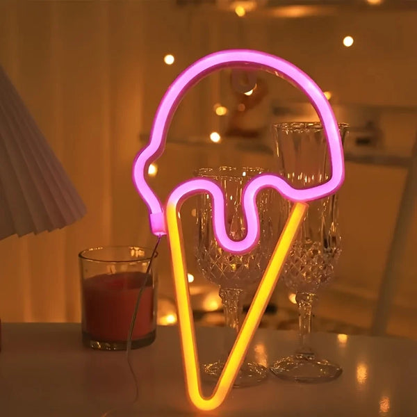 Moderne Neon-LED-Wandleuchte