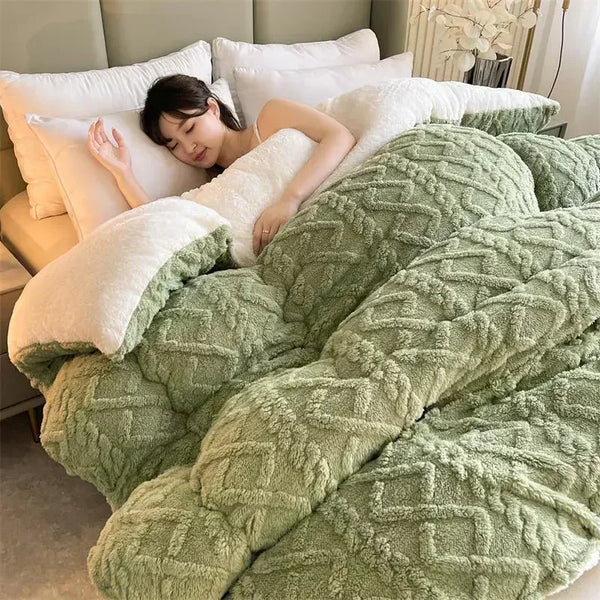 Wendbare Gewichtet Kuscheldecke mit Rautenmuster