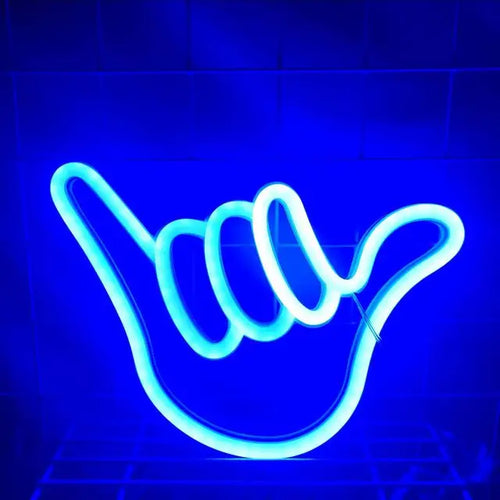 Frieden Hand LED Neon Wandleuchte