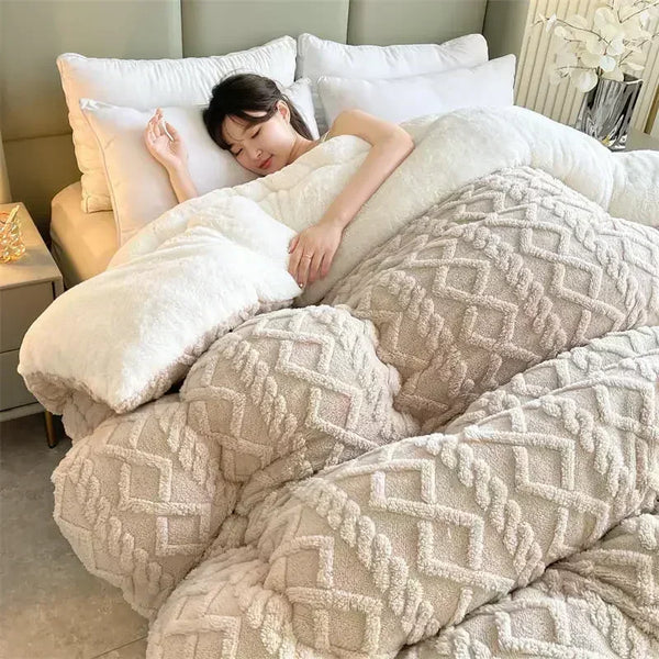 Wendbare Gewichtet Kuscheldecke mit Rautenmuster