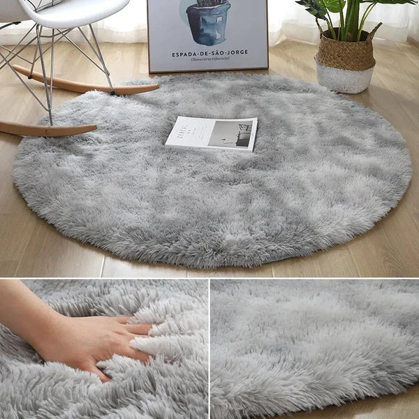 Weicher Plüsch-rundteppich Für Das Wohnzimmer