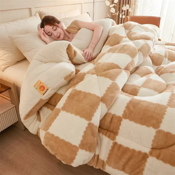 Kuschelige karierte Gewichtet Kuscheldecke