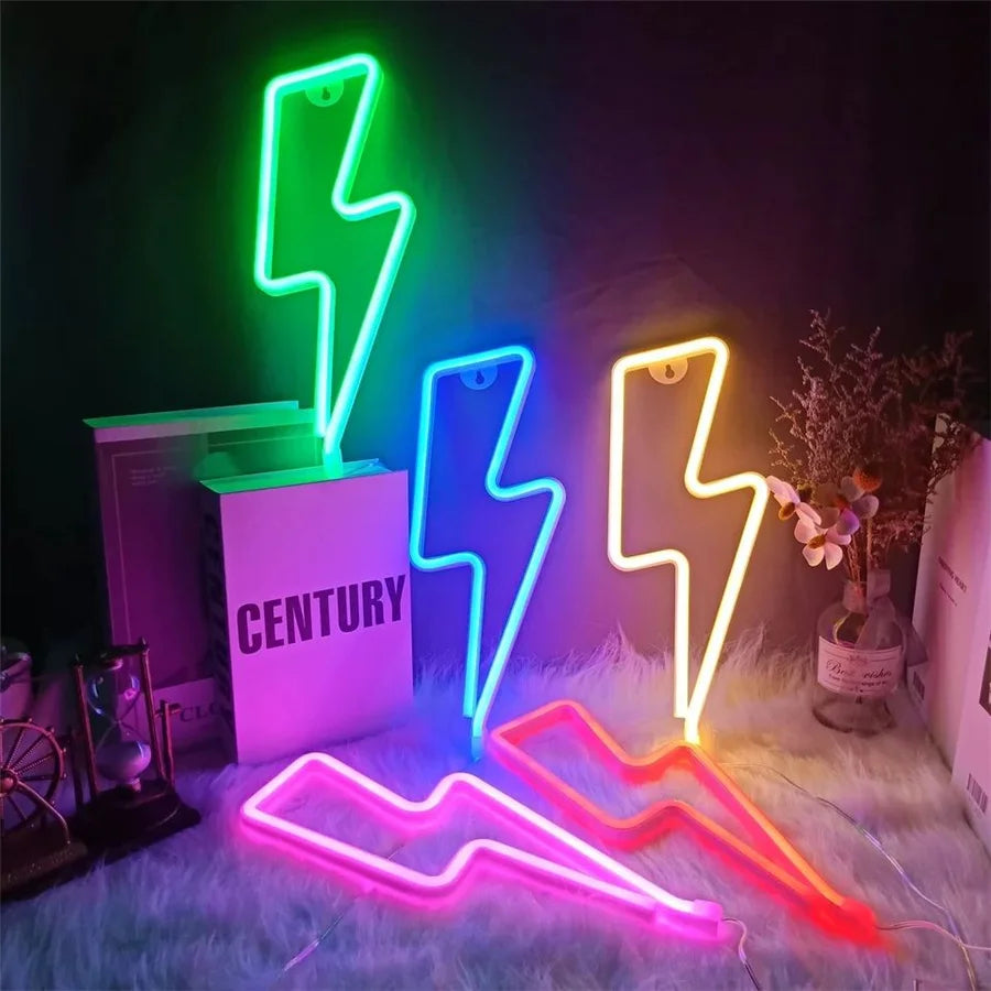 Blitz LED-Neonlicht für die Wand