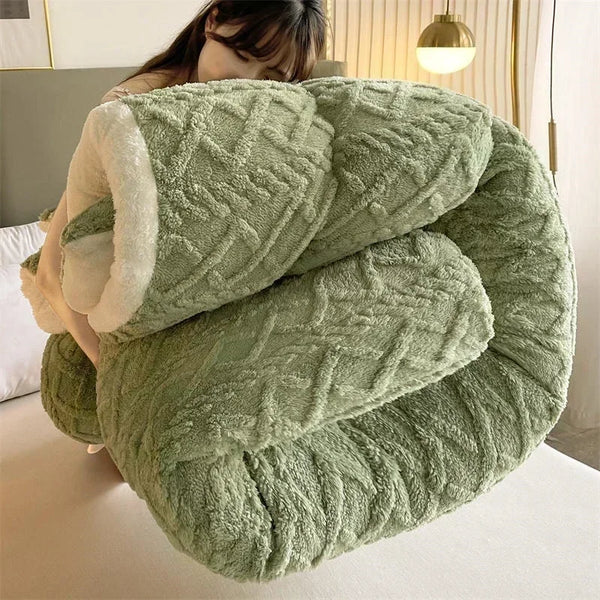 Wendbare Gewichtet Kuscheldecke mit Rautenmuster