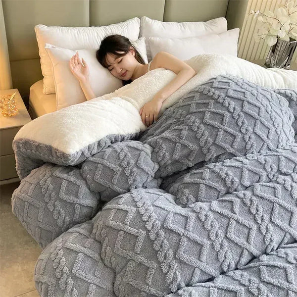 Wendbare Gewichtet Kuscheldecke mit Rautenmuster