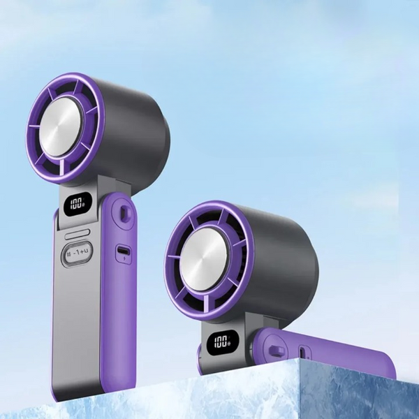 Wiederaufladbarer Mini-USB-Handventilator mit LED-Anzeige