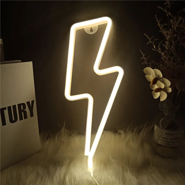 Blitz LED-Neonlicht für die Wand