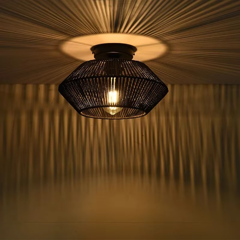 Boho-Design mit geometrischen Mustern Bündig montierte Deckenleuchte