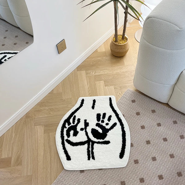 Handabdruck Körper Kunst Bodenmatte