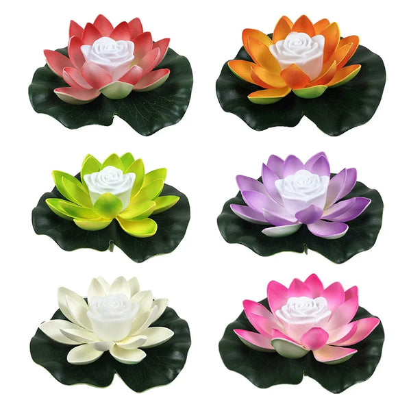 Moderne LED-Lotus-Schwimmleuchte