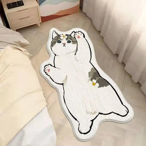 Niedliche Katze Selfie Teppich für Schlafzimmer