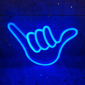 Frieden Hand LED Neon Wandleuchte