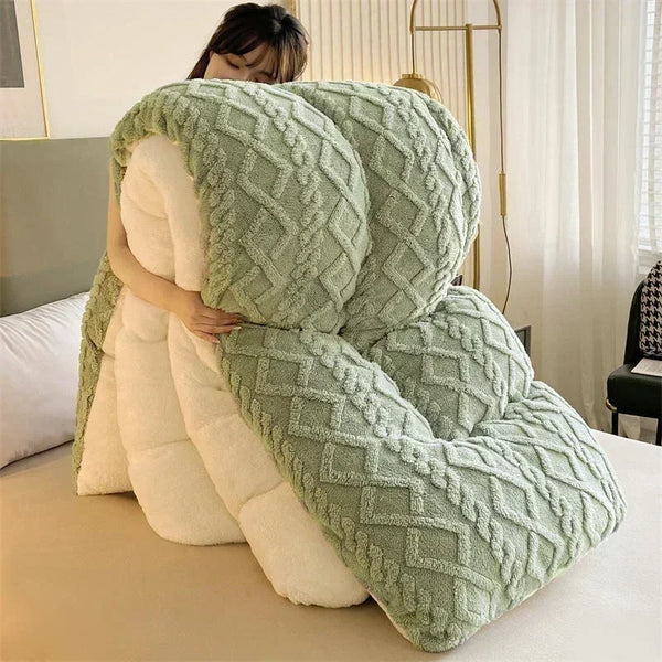 Wendbare Gewichtet Kuscheldecke mit Rautenmuster