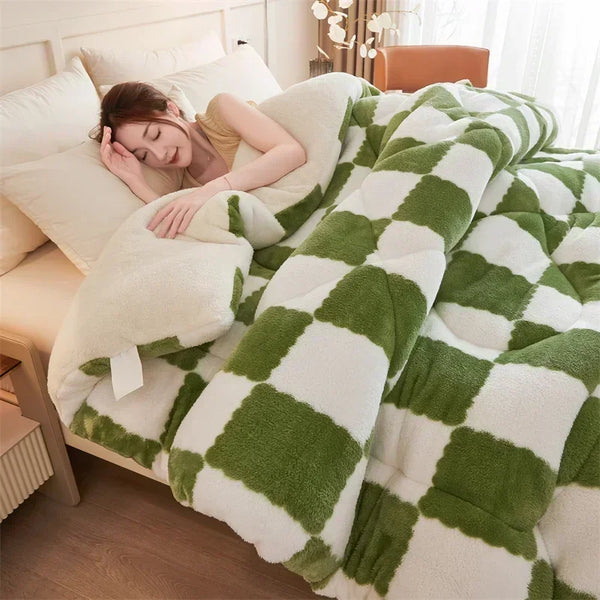 Kuschelige karierte Gewichtet Kuscheldecke