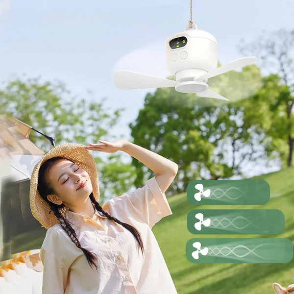 Moderner Deckenventilator mit Fernbedienung und LED-Anzeige