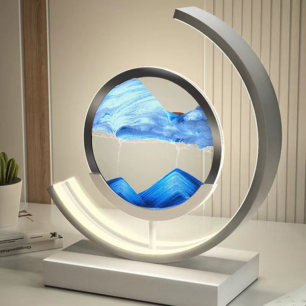 Sandlight Tischleuchte mit 3D Treibsand Gestaltung