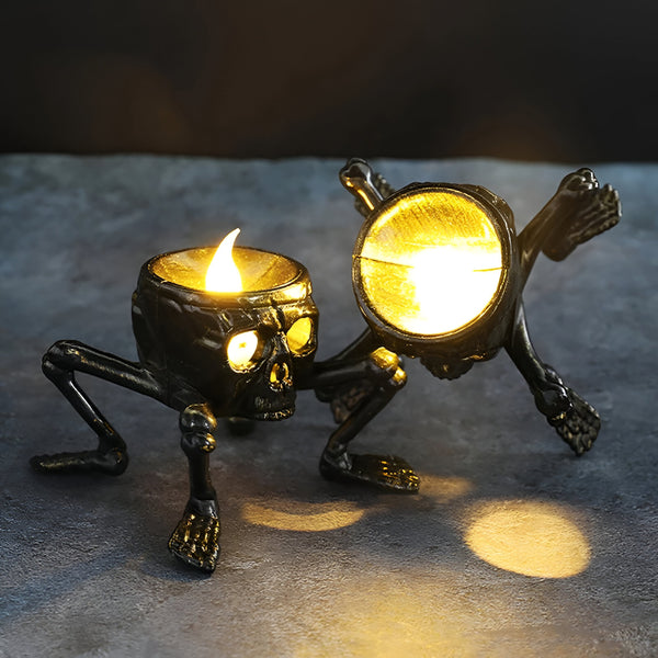 Gruselige Skelett Hand LED Kerze Halloween Deko