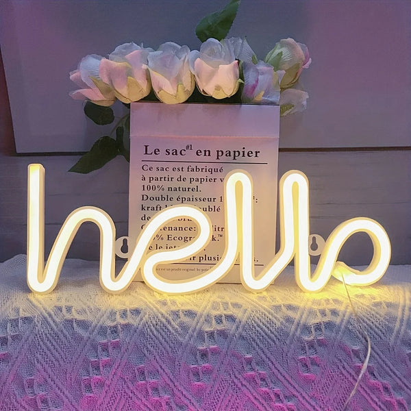 Moderne Neon-LED-Wandleuchte