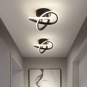 Moderne Led Deckenleuchte Im Design Einer Gedrehten Schleife