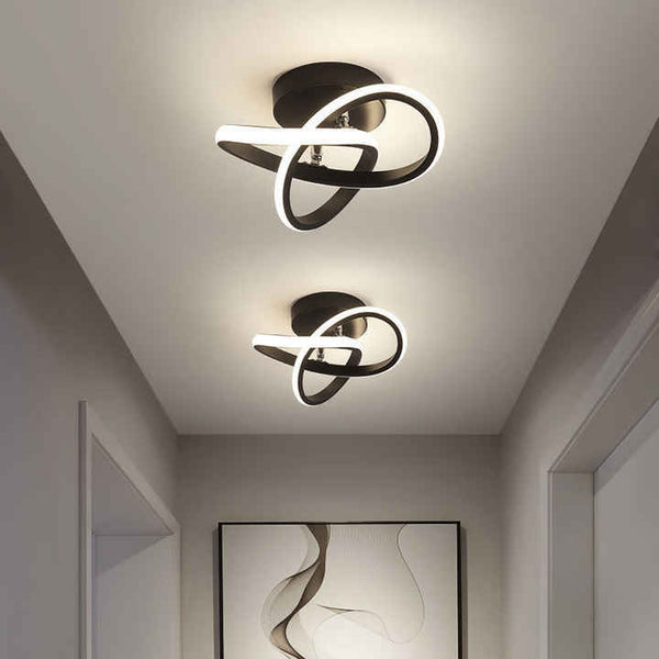 Moderne Led Deckenleuchte Im Design Einer Gedrehten Schleife